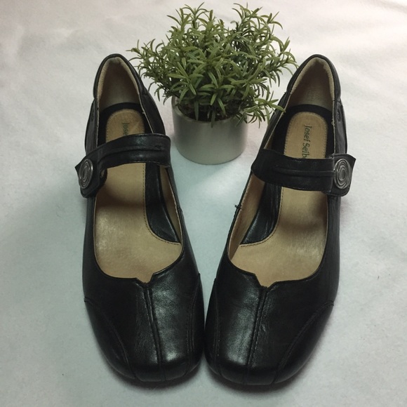 Josef Seibel Shoes Josef Seibel Cara Black Leather Mary Josef Seibel Shoes Josef Seibel Cara Black Leather Mary
